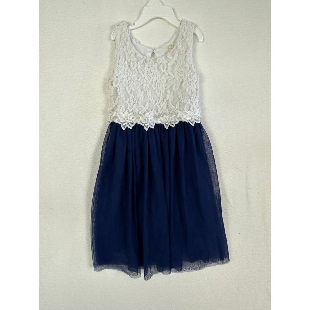 Btween Dress Girls Size 7 Sleeveless Lace